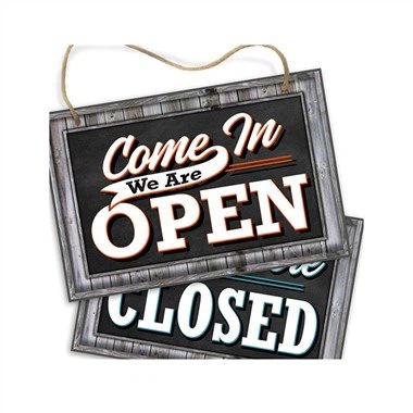 Sinjali tal-PVC Miftuħin Magħluq b'żewġ naħat